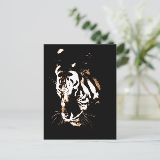 Tiger Face Briefkaart (Staand voorkant)