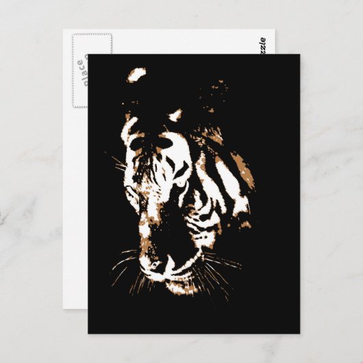 Tiger Face Briefkaart (Voorkant / Achterkant)