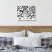 Tiger Face Canvas Afdruk (Insitu (Slaapkamer))