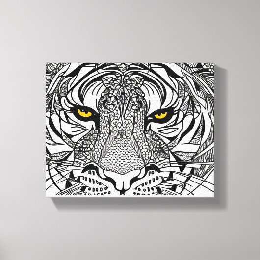 Tiger Face Canvas Afdruk (Voorkant)