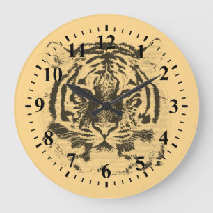 Tiger Face Close 2 Grote Klok