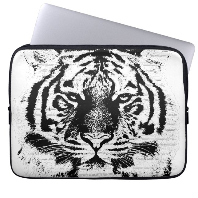 Tiger Face Close 2 Laptop Sleeve (Voorkant)