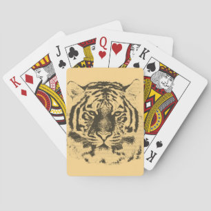 Tiger Face Close 4 Pokerkaarten