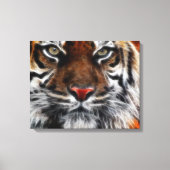 Tiger Face Close Ingepakt Canvas (Voorkant)