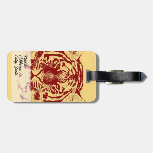 Tiger Face Close-up 5 Bagagelabel (Achterkant horizontaal)