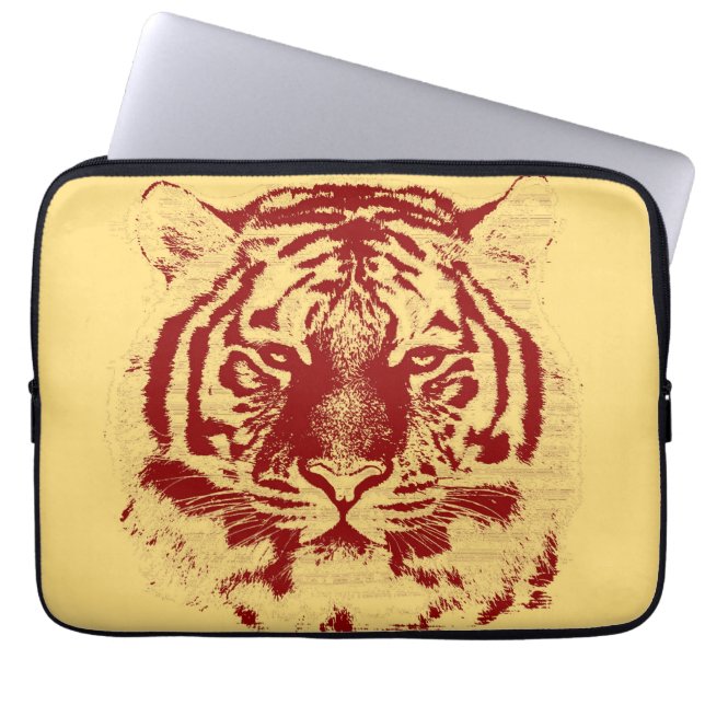 Tiger Face Close-up 7 Laptop Sleeve (Voorkant)