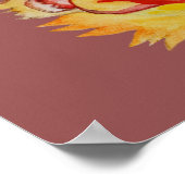 Tiger Face Drawing Value Poster Papier (mat) (Hoek)