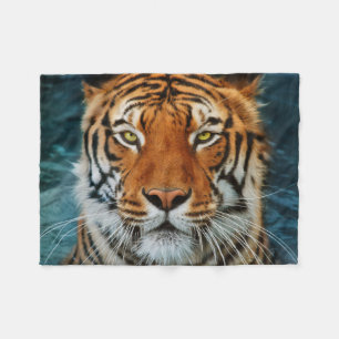 Tiger Face Fleece Deken