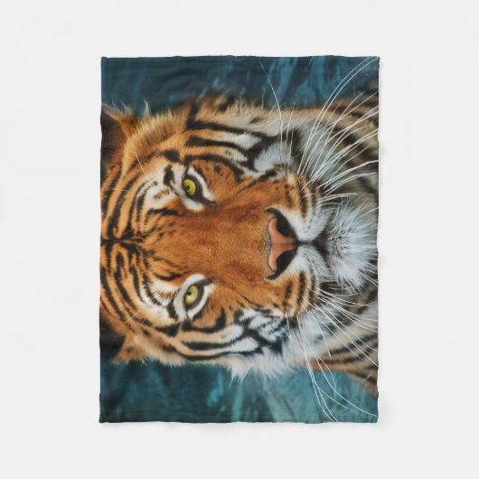 Tiger Face Fleece Deken (Voorkant)