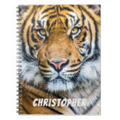 Tiger Face Gepersonaliseerd Notitieboek (Voorkant)
