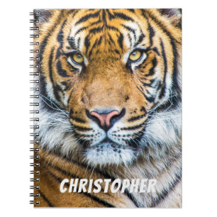 Tiger Face Gepersonaliseerd Notitieboek