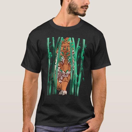 Tiger Face Head Big Cats print Predator Motif T-shirt (Voorkant)