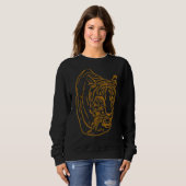 Tiger Face Head Big Cats print Predator Motif Trui (Voorkant volledig)