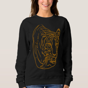 Tiger Face Head Big Cats print Predator Motif Trui