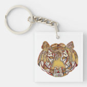 Tiger Face Key Ring Sleutelhanger (Voorkant)
