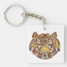 Tiger Face Key Ring Sleutelhanger