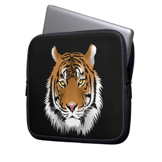 Tiger Face Laptop Sleeve (Voorkant Links)