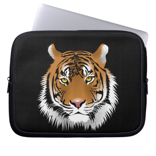 Tiger Face Laptop Sleeve (Voorkant)