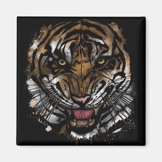 Tiger Face Magneet (Voorkant)