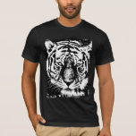Tiger Face Mannen T-shirt<br><div class="desc">Pop Art Tiger Head Elegant Modern Sjabloon Mannen Bella Canvas Korte mouw Zwart T-shirt.</div>