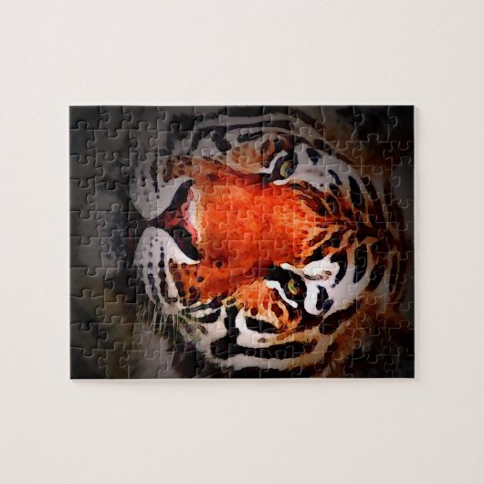 Tiger Face Motivational Artwork Legpuzzel (Horizontaal)