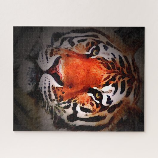 Tiger Face Motivational Artwork Legpuzzel (Horizontaal)