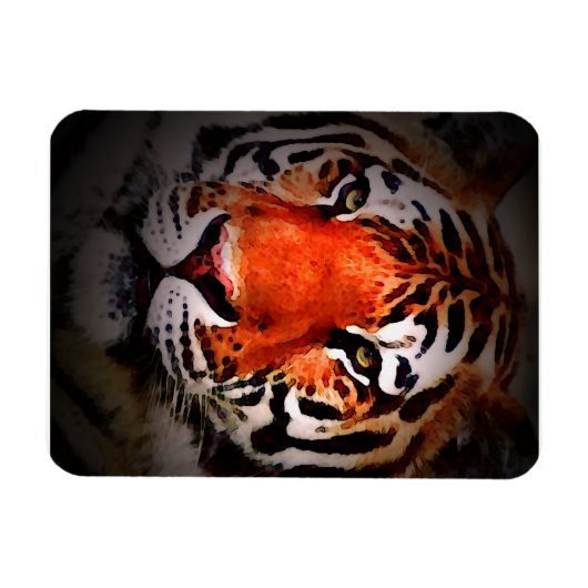 Tiger Face Motivational Artwork Magneet (Horizontaal)