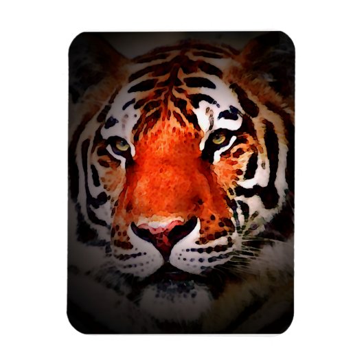 Tiger Face Motivational Artwork Magneet (Verticaal)