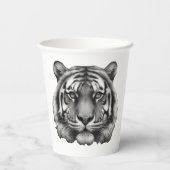 Tiger Face Papieren Bekers (Achterkant)