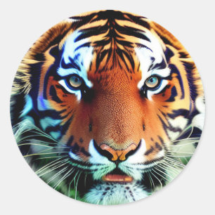 Tiger Face Ronde Sticker