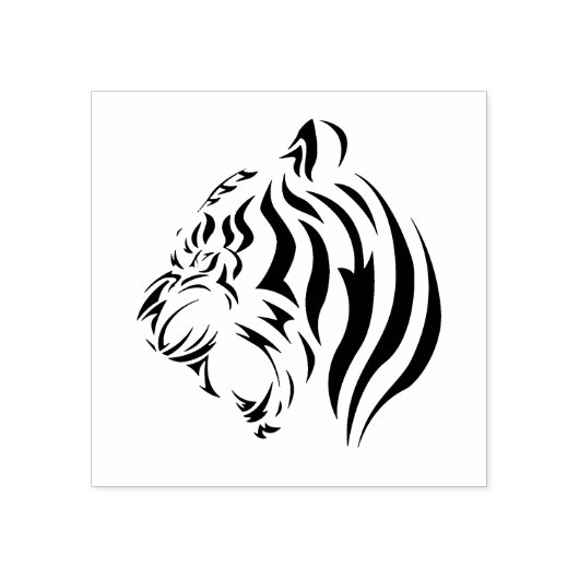 Tiger Face Rubberstempel (Afrduk)
