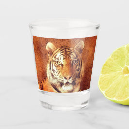 Tiger Face Shot Glas