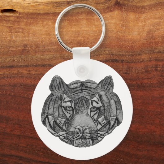 Tiger Face Sleutelhanger (Achterkant)