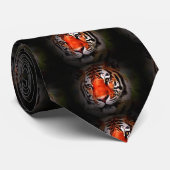 Tiger Face Stropdas - Unieke stijlvolle moderne ku (Opgerold)