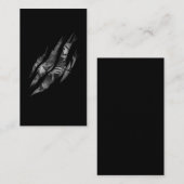 Tiger Face Torn Claw Wild Safari Animal Visitekaartje (Voorkant / Achterkant)