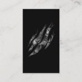 Tiger Face Torn Claw Wild Safari Animal Visitekaartje (Voorkant)