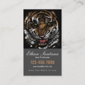 Tiger Face Visitekaartje (Achterkant)