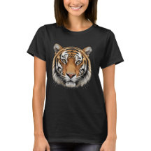 Tiger Face Women's Basic T-Shirt