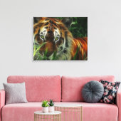Tiger Face Wrapped Canvas (Insitu (Woonkamer))