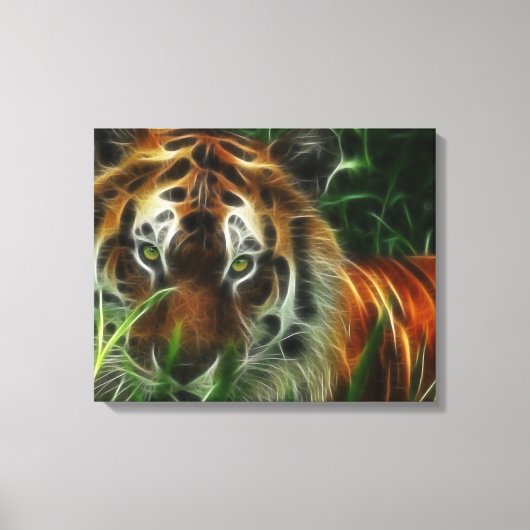 Tiger Face Wrapped Canvas Afdruk (Voorkant)