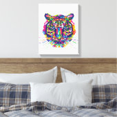 Tiger Face | Zazzle_Growshop. Canvas Afdruk (Insitu (Slaapkamer))