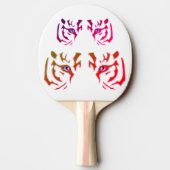 Tiger Face Zwart & Wit Dubbelzijdig Ping Pong Padd Tafeltennisbatje (Achterkant)