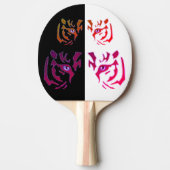 Tiger Face Zwart & Wit Dubbelzijdig Tafeltennisbatje (Voorkant)