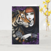 Tiger Fae Soul Mates Fantasy Flower Sam Lilah Kaart (Gele Bloem)