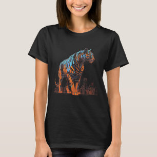 Tiger Fantasy Kunstwerk Architectuur Art Animal Mo T-shirt