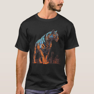 Tiger Fantasy Kunstwerk Architectuur Art Animal Mo T-shirt