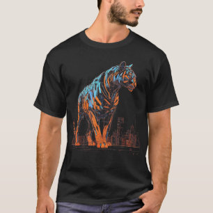 Tiger Fantasy Kunstwerk Architectuur Art Animal Mo T-shirt