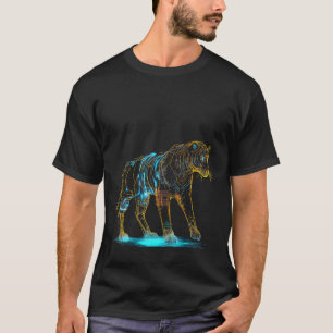 Tiger Fantasy Kunstwerk Robot Dier Motief Tijger T-shirt