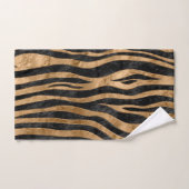 Tiger Faux Fur Textuur zwart-wit en goud Bad Handdoek (Handdoek)