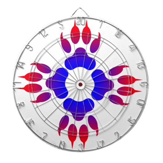 Tiger Feet Print Metal Cage Dartboard Dartbord (Voorkant)